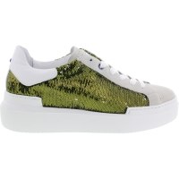 Ed Parrish Sneakers / Modell: Sarah / Cemento-Olivia / Pailletten / Wechselfußbett / Damen Sneakers