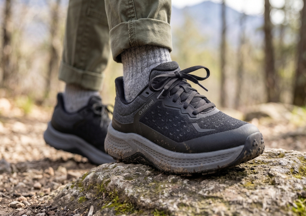 Orthofeet® | Expedition Trail Low | Schwarz/Dunkegrau | Hands-Free Schuhe - wasserfest | Damen