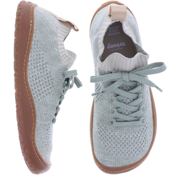 Grand Step Shoes | Essence Barefoot | Green-Grün | Knit | Damen Barfußschuhe