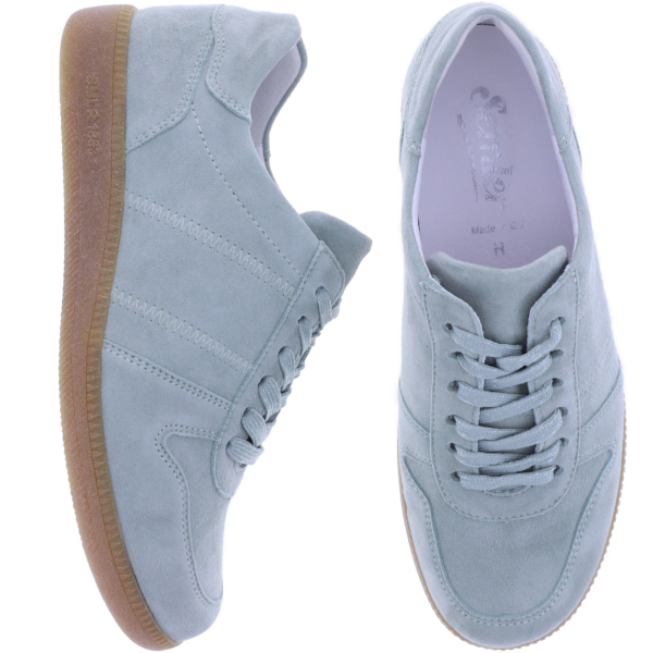 Semler | Steffi | Mint-Grün | Samt-Nubukleder | Weite: H | S4066 | Damen Komfort-Schnürer