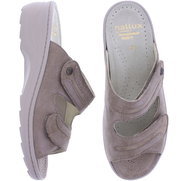 Fidelio | Hedi | Ambra-Braun | Leder-Stretch | Hallux | Weite: H½ | Damen Pantoletten
