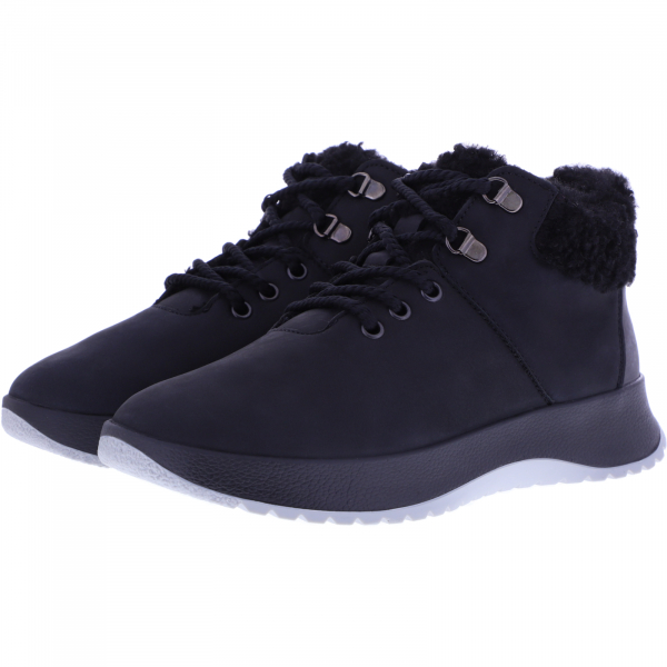 Berkemann / Modell: Lida / Schwarz-Grau Softnubuk-Plüsch / Form: Valencia / Art: 03705-826 / Damen