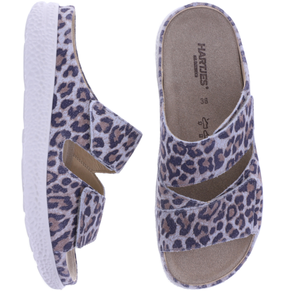 Hartjes | Groove | Leo-Grau | Leder | Weite: H | 1221220-1300 | Damen Pantoletten