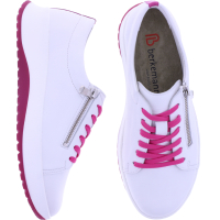 Berkemann | Modell: Sanida | Weiß-Pink Kalbsleder | Leisten: Valencia | 03776-100 | Damen Sneaker