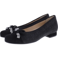 Hassia / Bologna / Schwarz Galles Leder / Wechselfußbett / Art: 6-300934-0100 / Damen Ballerinas