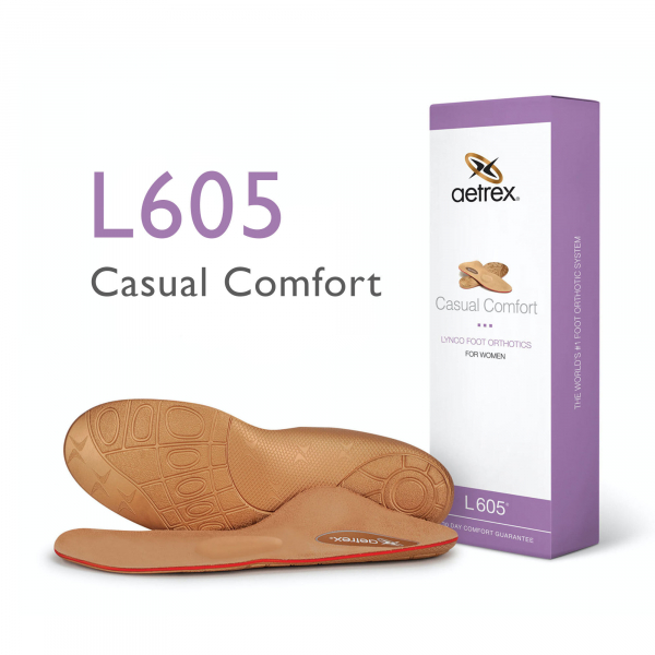 Aetrex Einlagen - L605W - Damen Casual Comfort Einlegesohlen - Mit Pelotte