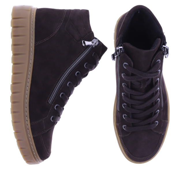 Semler | Sina | Espresso-Braun | Samt-Nubukleder | Weite: H | S50563 | Damen Komfort-Booties