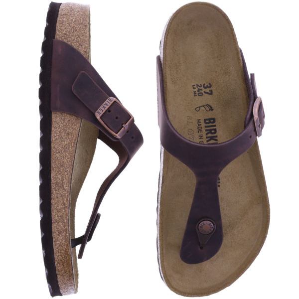 Birkenstock | Gizeh | Habana Fettleder | Weite: Normal | 743831 | Unisex Zehensteg