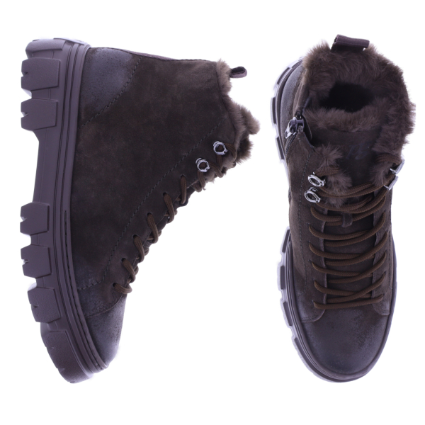 Paul Green | 5663-002 | Mocca-Dunkelbraun | Weiches Kalbsleder | Damen Stiefeletten
