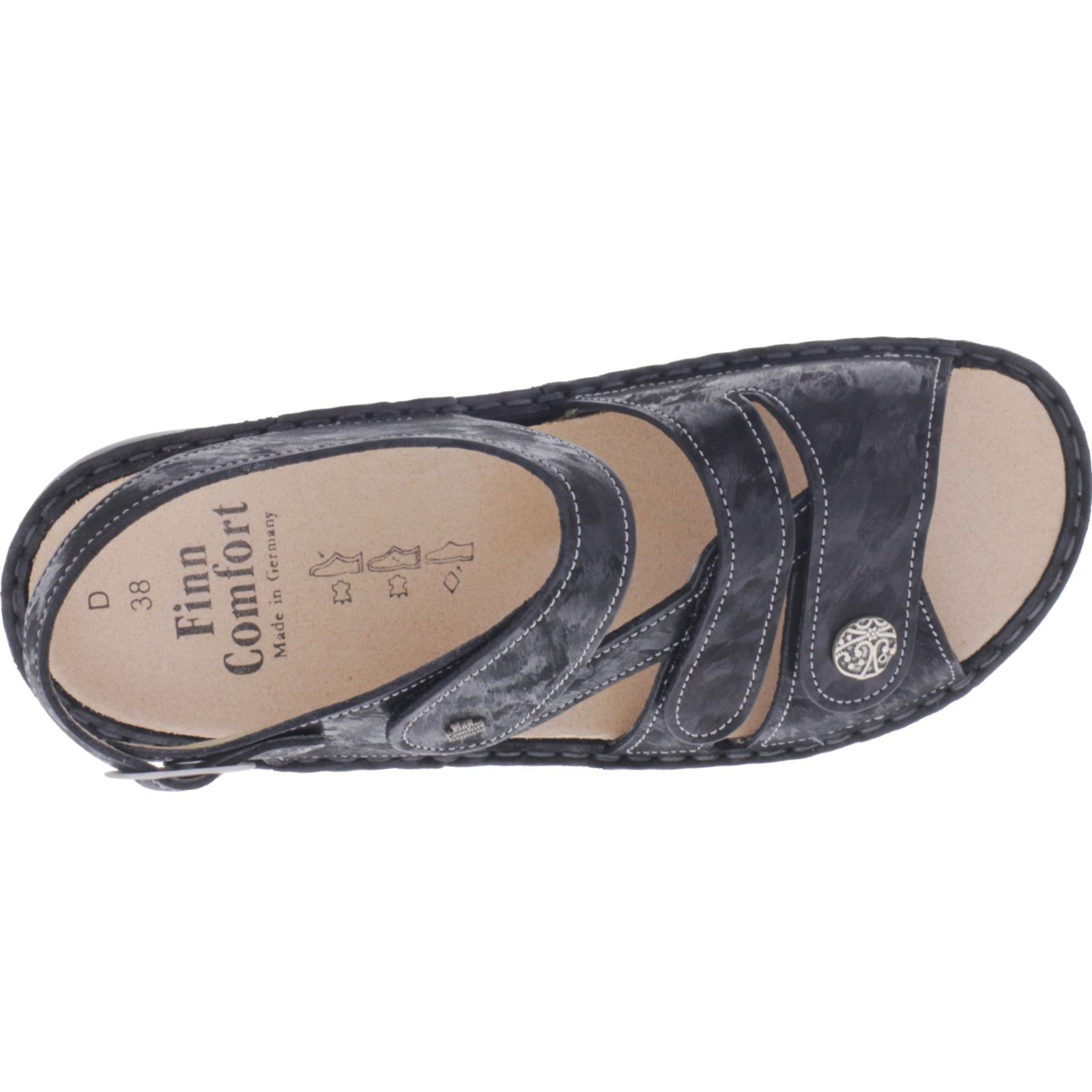 Finn Comfort Gomera Nero Schwarz Wechselfußbett Art: 02562 644144 Damen Sandalen Finn Comfort Damen Sandalette