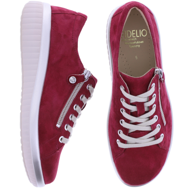 Fidelio | Genny | Scarlet-Rot | Nubukleder | Multistretch | Weite: G½ | Damen Schnürer