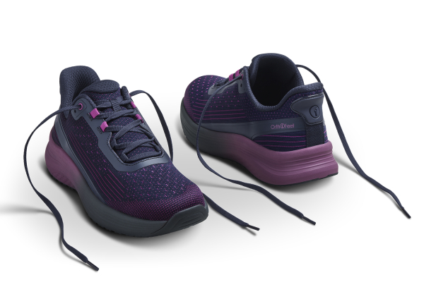 Orthofeet® | Dart | Navy/Orchid/Lila | Hands-Free Schuhe mit Fersendämpfung | Damen Schnürer
