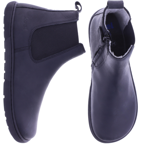 Koel | Filas | Schwarz | Hydroleder mit Merinowollfutter | Damen Barfußbooties