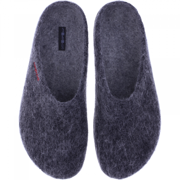 Magicfelt / Modell: PO-736 / Hausschuhe / Merinowolle / Gummisohle / Anthrazit - Unisex Clogs
