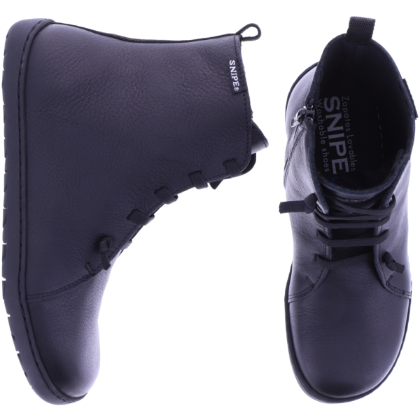 Snipe Barefoot Negro-Schwarz Glattleder Damen Stiefelette 05285