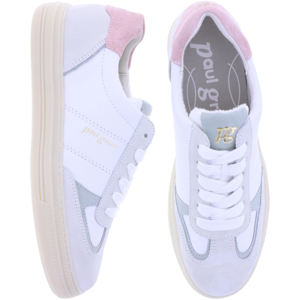 Paul Green | 5466-049 | White-Offwhite-Pastell | Weiches Kalbsleder | Damen Sneaker