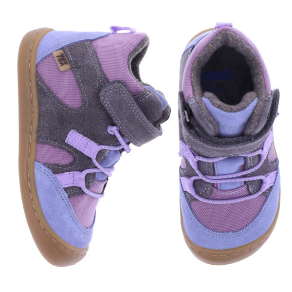 Koel Kids | Beau | Lavendel-Bunt | Leder-Warmfutter | Kinder Booties