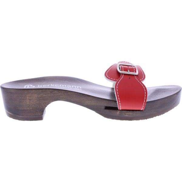 Berkemann / Hamburg-Sandale / Rot Glattleder / Sohle: Braun / Art: 10102-200 / Unisex