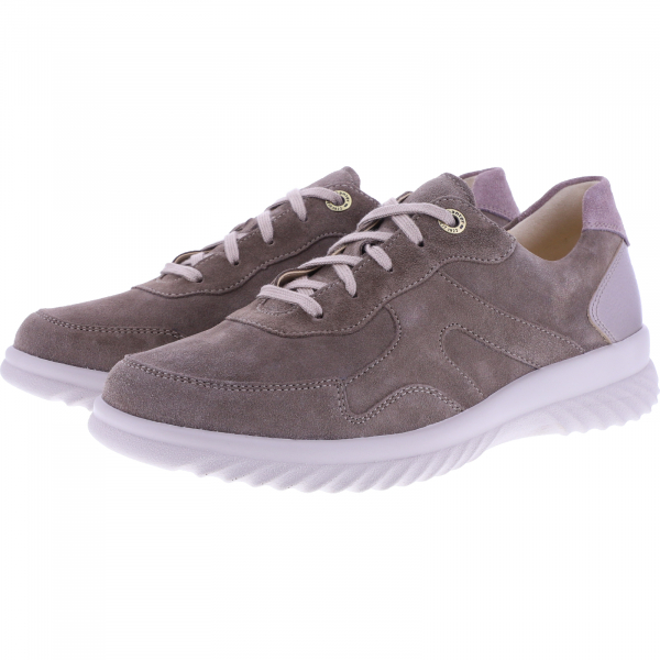 Ganter / Heike / Darktaupe Casualvelours / Weite: H / Kalbsleder / 6-204522-9400 / Damen Schnürer