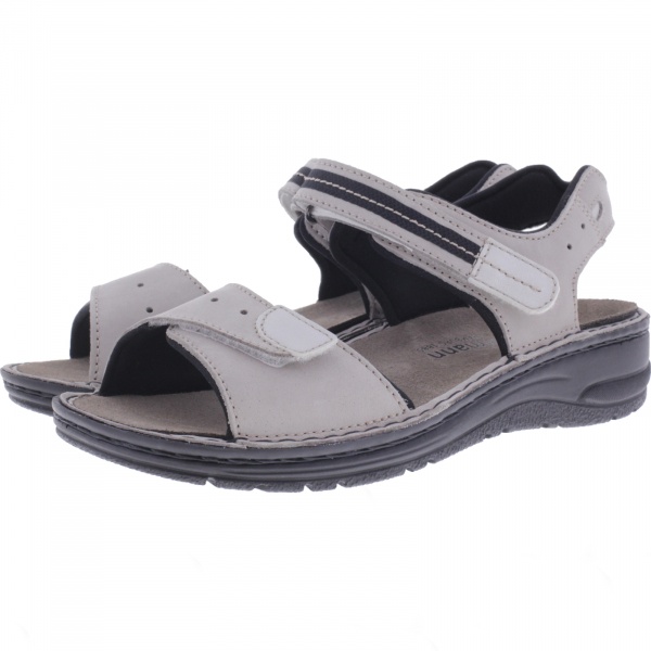 Berkemann / Modell: Leni / Grau Nubuk Kalbsleder / Leisten: Lugano / Art: 03102-980 / Damen Sandalen