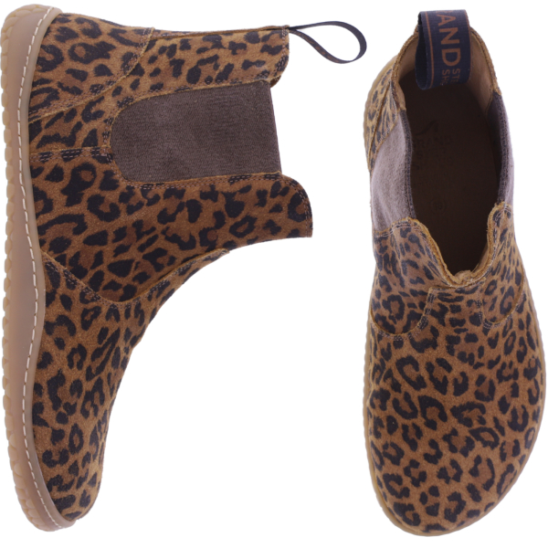Grand Step Shoes | Kim Barefoot | Leo-Animal-Whisky | Veloursleder | Damen Barfußschuhe