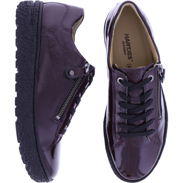 Hartjes | Phil | Aubergine | Lackleder | Weite: H | 1621402-1000 | Damen Sneakers