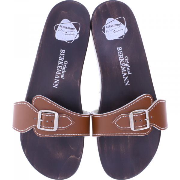 Berkemann / Original-Sandale / Braun Glattleder / Sohle: Braun / Art: 10100-400 / Unisex