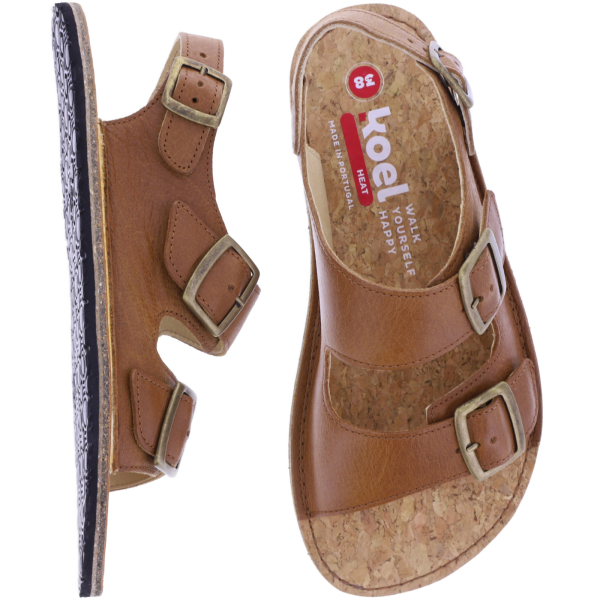 Koel | Ada | Cognac-Braun | Nappaleder | Damen Barfußsandalen