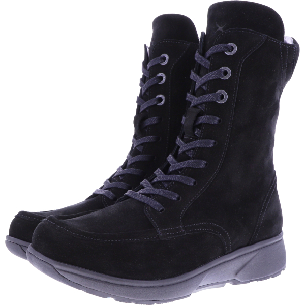 Xsensible Stretchwalker | Emilia | Schwarz Veloursleder | Weite: H | 302195-001 | Damen Stiefelette
