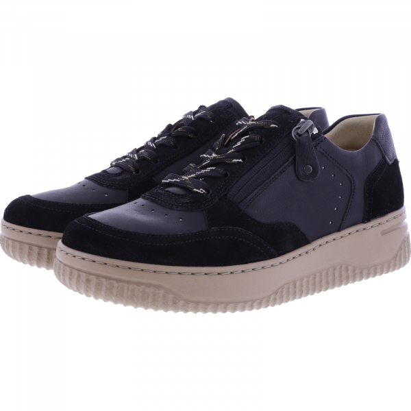 Hartjes Natural / Modell: Boogie / Schwarz Velours / Weite: H / 1621952-0101 / Damen Sneaker