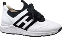 Hassia / Valencia / Weiß-Schwarz Leder / Wechselfußbett / Weite: H / Art: 7-302543-0201 / Damen 4.5 UK