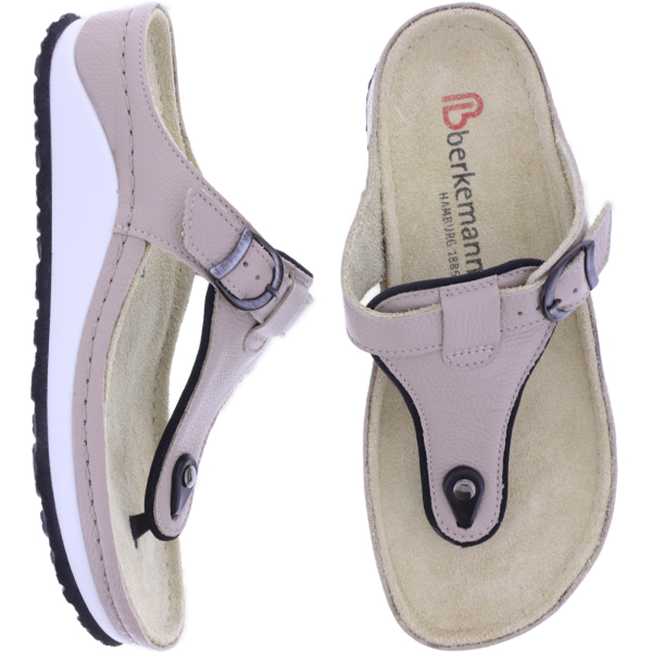 Berkemann | Mila | Taupe Leder | Leisten: Caldera | 01351-436 | Zehentrenner | Damen