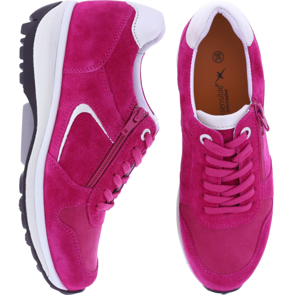 Xsensible Stretchwalker / Modell: Jersey / Magenta-Pink Leder-Stretch / 300422-785 / Damen Sneakers