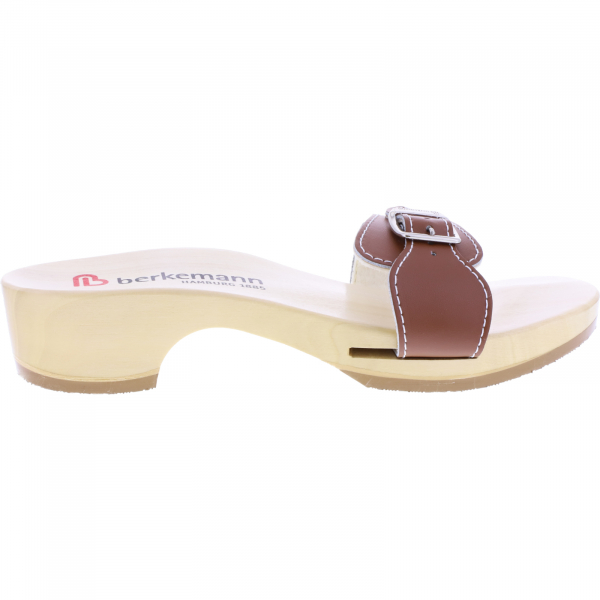 Berkemann / Hamburg-Sandale / B102 / Braun Glattleder / Sohle: Natur / Art: 00102-400 / Unisex