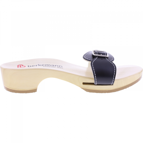 Berkemann / Hamburg-Sandale / B102 / Schwarz Glattleder / Sohle: Natur / Art: 00102-900 / Unisex