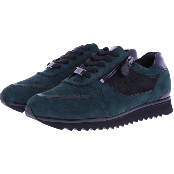 Hassia / Porto / Smaragd-Schwarz Samtziege / Wechselfußbett / 6-302034-5101 / Damen Sneaker