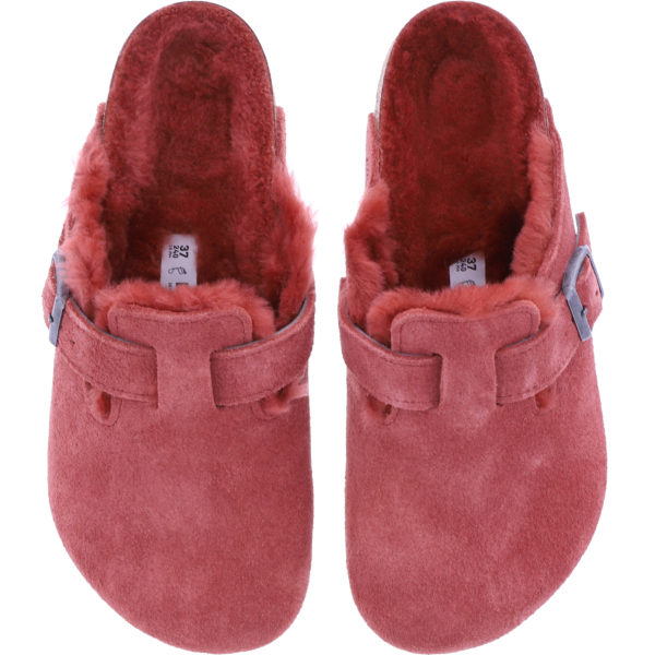 Birkenstock Boston mit Lammfell Sienna Red 1025685 Hausschuhe