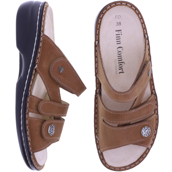 Finn Comfort | Ventura-Soft | Brandy-Cognac | Wechselfußbett | 82568-834111 | Damen Pantoletten