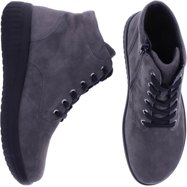 Fidelio | Genny | Smoke-Grau | Nubukleder | Multistretch | Weite: G½ | Damen Bootie