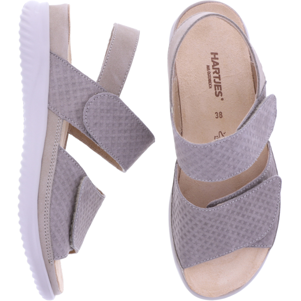 Hartjes | Breeze | Birke-Grau | geprägtes Nubukleder | Weite: G | 1321137-2626 | Damen Sandalen