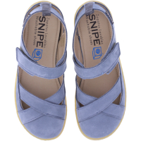 Snipe / Modell: Barefoot / Jeans Blau Nubukleder / Sandale / Art: 05360-006 / Damen Sandalen