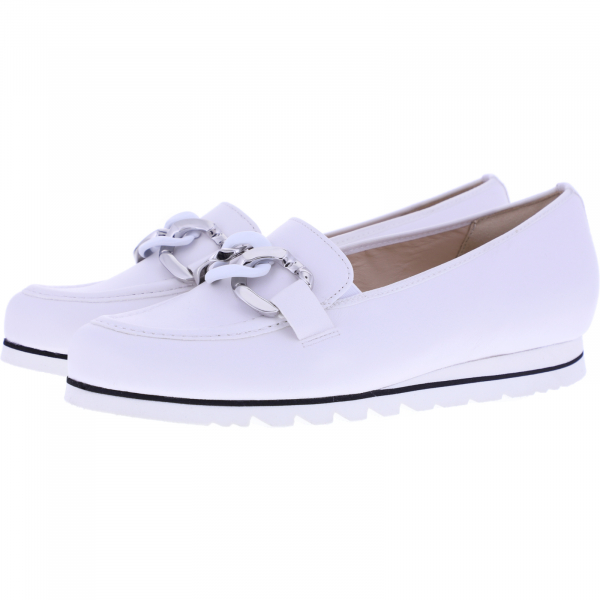 Hassia / Pisa / Milk-Weiß Softnappaleder / Wechselfußbett / Art: 5-301549-0600 / Damen Slipper