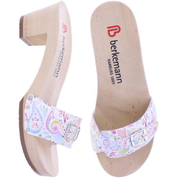 Berkemann | Peggy | Paisley Kalbsleder | *Exklusiv bei HOUSEOFSHOES* | Damen Holzsandalen