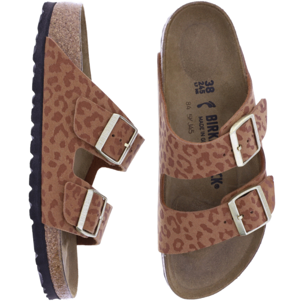 Birkenstock | Arizona | Leo Pecan-Braun | Synthetik | Weite: Schmal | 1031926 | Damen Pantoletten