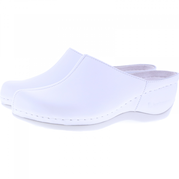 Berkemann / Modell: Jada / Weiß Kalbsleder / Leisten: Canbera / Art: 01753-101 / Damen Clogs