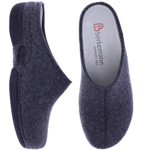 Berkemann | Lauren | Dunkelgrau Filz | Leisten: Brisbane | Weite: G | 01553-937 | Damen Clogs