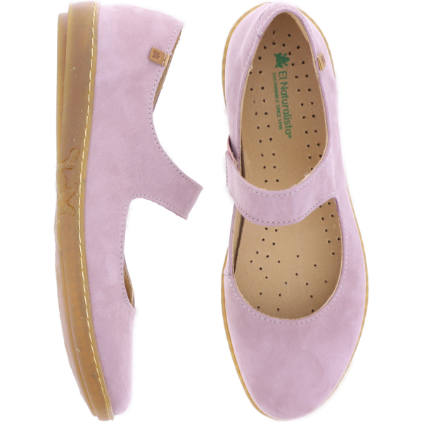 El Naturalista | Coral | N5301 | Malva-Flieder | Kalbsleder | Damen Riemchen-Ballerinas