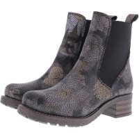 Brako / Modell: Military Giove / Negro-Metallic-Flower Leder / Stiefelette / Art: 8419 / Damen