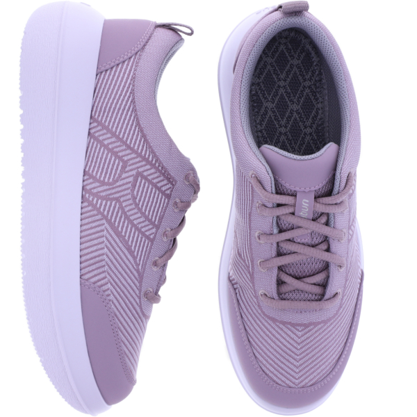 kybun | Bauma 20 | Pink-Altrosa | Jacquard Stoff | Strato-Sohle | Damen Premium Aktiv Schnürer