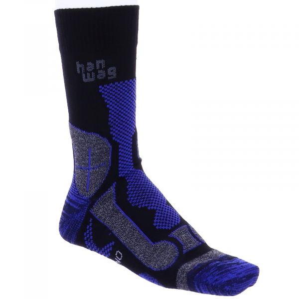 Hanwag / Wandersocken / Hanwag Trek Merino Socken / Black-Royal Blue / für Damen & Herren